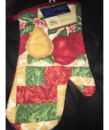 home collection oven mitt mitaine isolante apples and pears 7 in by 13 in - $225.80 MXN