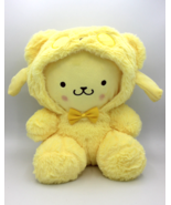 Sanrio Pompompurin in Fuzzy Yellow Bear Pajamas w/ Hood 10" Plush Collectible - $24.74