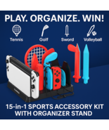 for Nintendo for Switch 15-in-1 Sports Accessory Kit with Desktop Stand ... - $691.09 MXN+