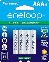 Panasonic Eneloop AAA (BK-4MCCA4BA) Ni-MH Rechargeable Batteries (4 Pack) - $18.76