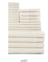 Baltic Linen 0353624360 100 Percent Cotton Complete 24 Piece Towel Set - Ivory - £37.26 GBP