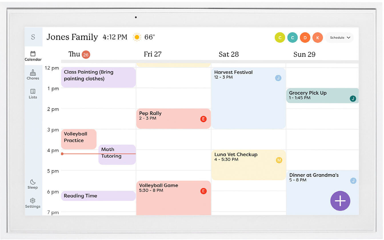 - Calendar: 15 Inch Touchscreen Smart Calendar And Chore Chart - White
