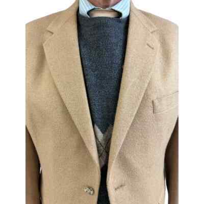 VTG CLAIBORNE Mens 100% Camel Hair Sport Coat Blazer 44R Item image 4