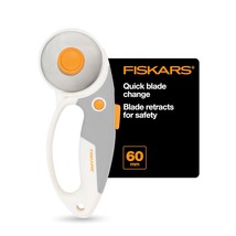 Fiskars 60mm Rotary Cutter for Fabric - Titanium Rotary Cutter Blade - Craft Sup - £31.16 GBP