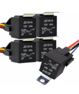 5 Pack Relay 12V 40A, 5 Pin Relay SPDT with Sockets and Wiring Harness R... - $242.33 MXN