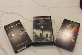 VHS Horror movie bundle set Bride of Chucky The Exorcist Wishmaster Prophecy set - £54.66 GBP