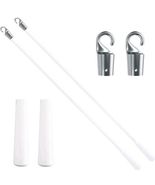 17 Inch Fiberglass Window Blinds Wand Rod Replacements 2 Pieces with Hooks - $12.73