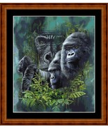 GORILLAS - pdf Cross Stitch chart Original Artwork ©  Steven Michael Gar... - $12.00