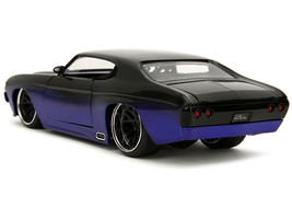 1971 Chevrolet Chevelle SS Black and Blue "Pink Slips" Series 1/24 Diecast Model - $83.49