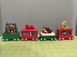 McDonald’s Happy Meal 2017 Christmas Train Cars X 4 Jurassic Sing  Barbi... - $14.84