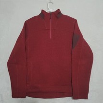 LL Bean Men&#39;s Fleece 1/4 Zip Sweater Size XL polartec Long Sleeve Maroon - £23.07 GBP