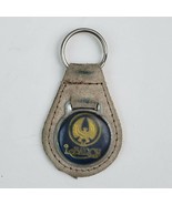 Vintage LaBaron Leather Keychain FOB ring w/ metal back - £11.20 GBP