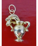 Vintage 18k Yellow Gold Urn Pendant Bracelet Charm, OC Tanner, oTc, Italy - £144.02 GBP