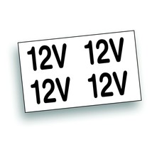 4X Electrical System 12V Volt Decal willys M37 M38 us army Truck 1 Inch B - £7.84 GBP