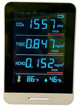 AK3 5-in-1 Portable Air Quality Monitor Indoor AK3 CO2 Carbon Dioxide TV... - $225.26 MXN