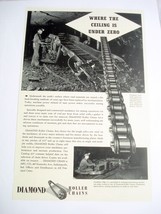 1941 Ad Diamond Roller Chains for Coal Mining, Indianapolis, Indiana - £7.96 GBP