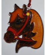 Stained glass looking horse ornament window  suncatcher 4 inch acrylic - £5.47 GBP