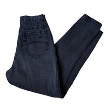 VINTAGE Chic Jeans Womens 12 Washed Black Denim High Rise Straight Cotto... - £12.75 GBP
