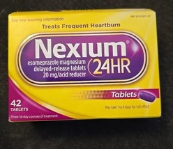 Nexium 24hr Esomeprazole 20 mg Acid Reducer 42 Tablets (MO3) - $19.80
