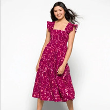 Hill House Home The Ellie Nap Dress Burgundy Botanical XXS - £49.24 GBP