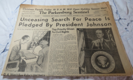 The Parkersburg Sentinel News November 27, 1963 Cartoon on Cover Divine ... - $17.60