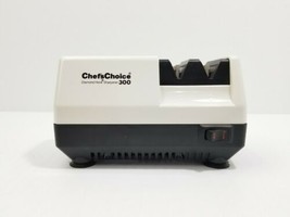 Chefs Choice 300 Diamond Hone Electric Knife Sharpener White TESTED WORKS - $11.05