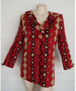 Lauren Ralph Lauren L 12 XL Santa Fe SW Tribal Ruffle Neckline Cotton To... - $23.28 CAD