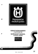HUSQVARNA MOTORCYCLE VERKSTADSHANDBOK 4 TAKTS MOTOR 4 STROKE ENGINE WORK... - $74.99