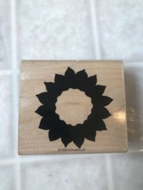 Stampin Up! 1996 Wood Mount Rubber Stamp - Sunflower Bold Brushstroke Style - $11.88