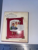 Hallmark Ornament 2003 Love Ya, GrandPa! Photo Frame &amp; Refrigerator Magn... - $11.30