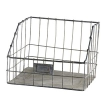 Rustic Basket AMR865 Home Office Storage Organization Metal 14&quot; L  - $35.64