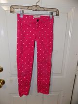 ABERCROMBIE Pink  Polka Dot Stretchy Jegging Pants Size 10 Slim Girl's EUC - $24.30