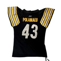 Reebok Pittsburgh Steelers Troy Polamalu Orné Femmes Football Jersey Taille S - £37.44 GBP