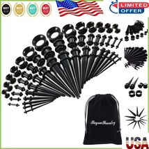 50-Piece Ear Stretching Kit: Acrylic Tapers &amp; Silicone Tunnels - Comfort... - $350.61 MXN