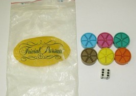 Trivial Pursuit Game Replacement Pieces Parts Tokens Wedges Die Tan Pastel Craft - £2.35 GBP