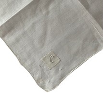 Handkerchief White Hankie Monogram C 9.5x9.75” - $11.20