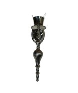 Heavy Elegant Vintage Polished Silver Single Taper Candle Wall Sconce In... - $27.83 CAD