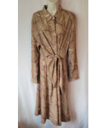 Ralph Lauren Black Label 18 Tan Crepe Tie Front Shirt Dress Equestrian - €102,96 EUR