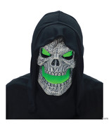 Flamin skull green w hood mask - $1,441.31 MXN