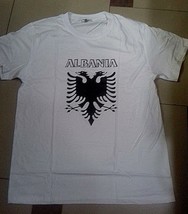 New-Summer-Albania-Albanian-Flag-UNISEX-Short-Sleeve-WhiteT-shirt-FROM Xs To Xxl - £11.80 GBP