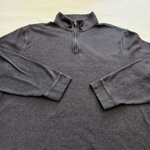 Van Heusen Flex 1/4 Zipper Men's Gray Cotton Blend Sweatshirt Long Sleeve Sz 2XL image 7
