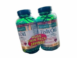 Nature’s Bounty fish oil 1200mg Twin Pack (180ct x 2) EXP 07/24 New - £15.59 GBP