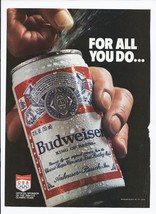 1984 Budweiser Beer Print Ad Vintage Olympics For all you do 8.5&quot; x 11&quot; - £15.13 GBP
