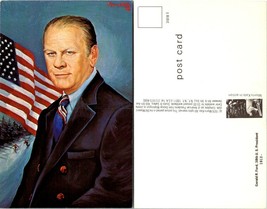 Gerald R. Ford 38th US President Portrait by Morris Katz Vintage Postcard - £7.53 GBP