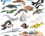 Prehistoric Sea Ocean Toy Animal Figures, 17Pcs Plastic Ancient Marine R... - $30.39