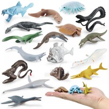 Prehistoric Sea Ocean Toy Animal Figures, 17Pcs Plastic Ancient Marine Reptiles  - £25.63 GBP