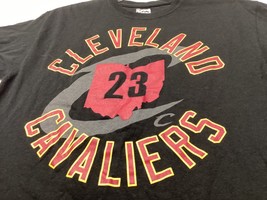 NBA Lebron James #23 Cleveland Cavaliers Cavs T-Shirt Medium Black Majestic - $13.81