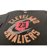 NBA Lebron James #23 Cleveland Cavaliers Cavs T-Shirt Medium Black Majestic - £11.02 GBP