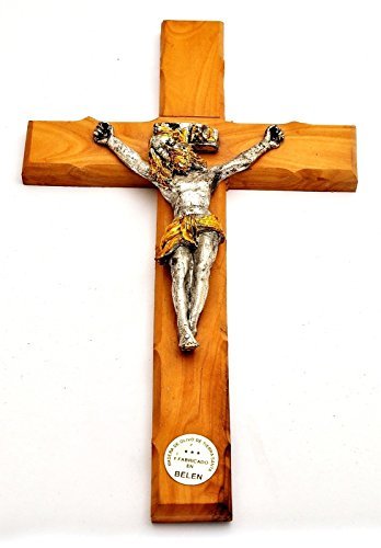 Primary image for Olive Wood Cross Made in Bethlehem Jerusalem (Size L/25 x W/15 cm)