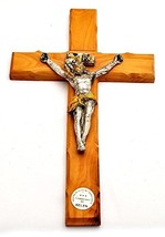 Olive Wood Cross Made in Bethlehem Jerusalem (Size L/25 x W/15 cm) - £30.53 GBP